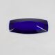 Cobalt blue glass cup gilded relief decoration, rectangular, 1960
