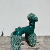 Spaghetti Green Ceramic Poodle Dog