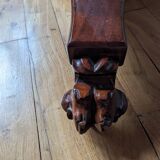Round mahogany table with extensions