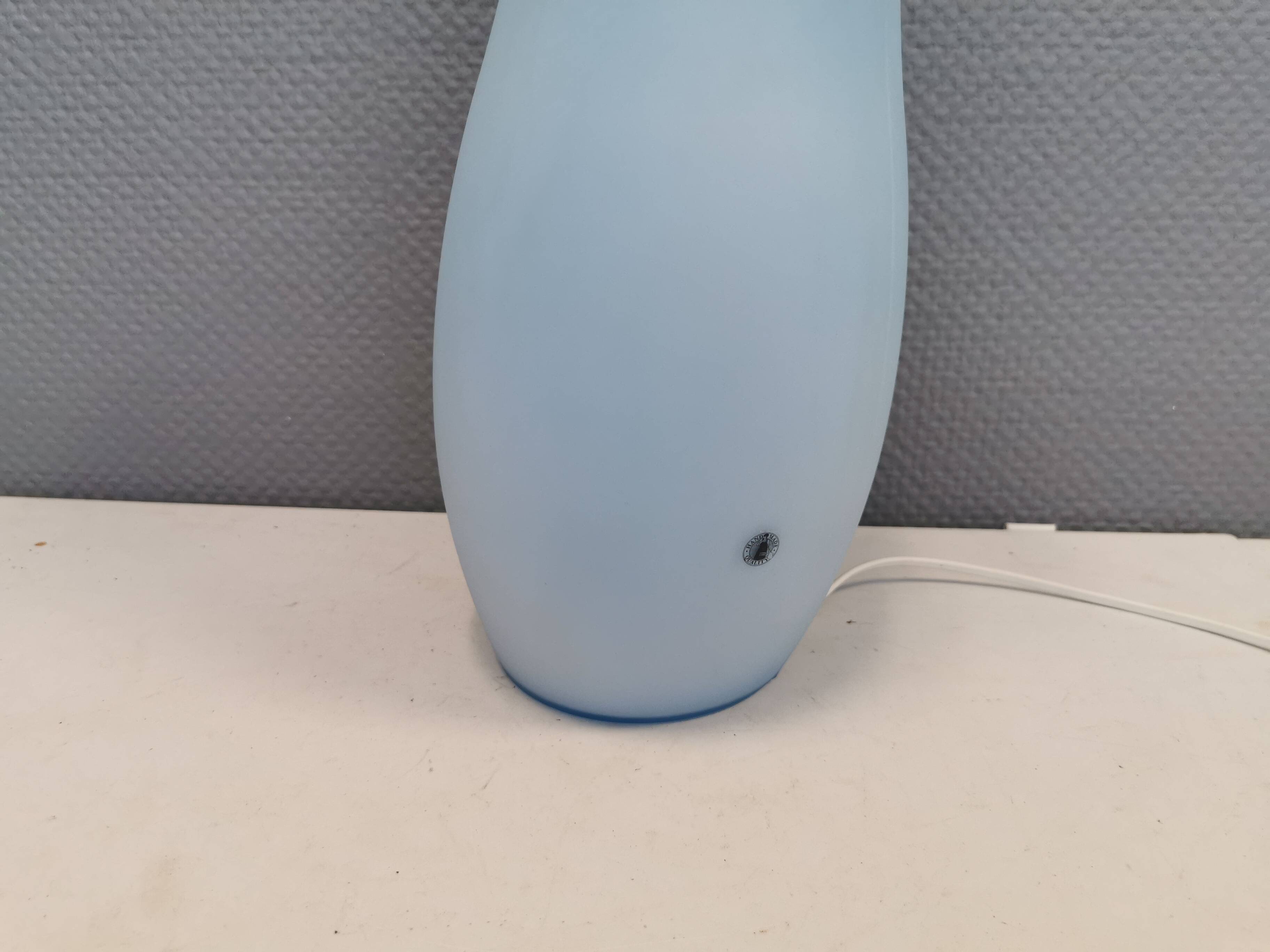 Blue vitage Ikea Mylonit lamp, handmade, 1990s