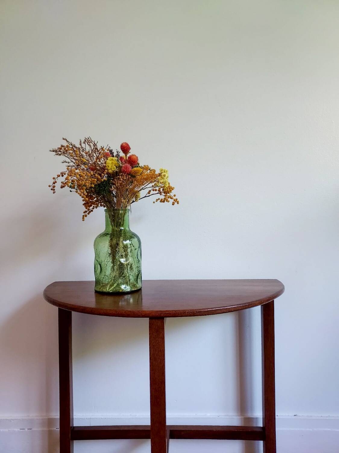 Vintage half-moon coffee table