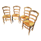 1 lot de 4 chaises rustique