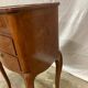 Louis XV style marquetry bedside table with floral flower
