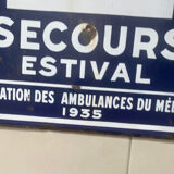 Plaque émaillée « Poste de secours »