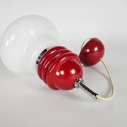 Tronconi - Enrico Tronconi - 'Bulb lamp' -  opaline - chroom - Italie - 1970's