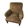 Khaki velvet armchair