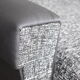 Restored couch, 60s, black and white fabric, black leather