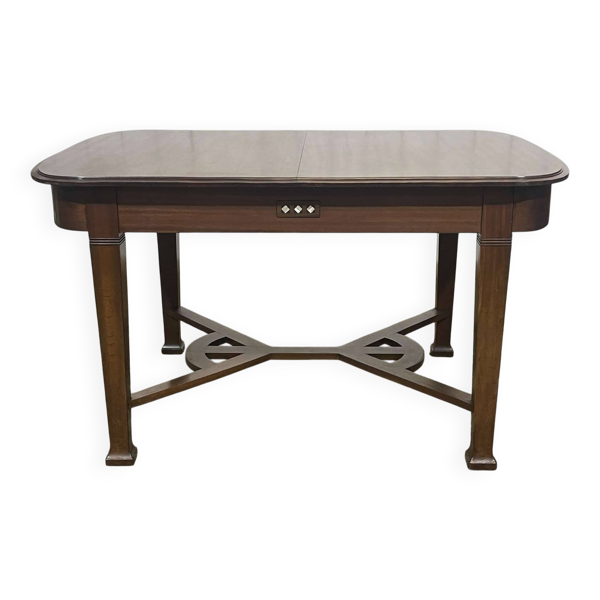 Table à manger Art nouveau en acajou style Gustave Serrurier Bovy