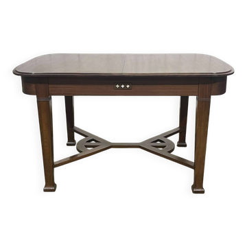 Table à manger Art nouveau en acajou style Gustave Serrurier Bovy