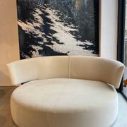 Antonio Citterio round swivel sofa Maxalto B&B Italia - Amoenus model