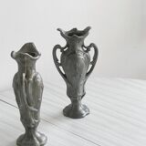 Paire de vases en métal