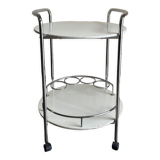 Desserte bar 1970 en bois laqué blanc