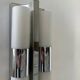 Vintage chrome and opaline metal wall light, Germany 1960