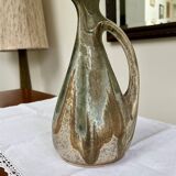 Pichet en grès émaillé signé Denbac