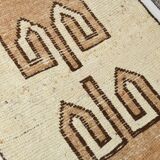 Vintage Brown & Beige Persian Runner Rug, 88x351Cm