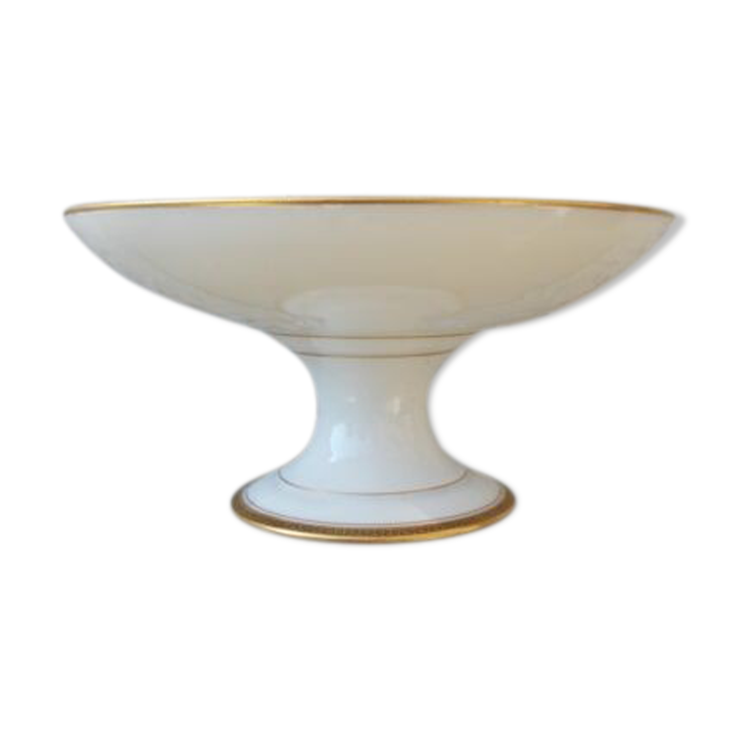 Porcelain compotier of Limoges golden border