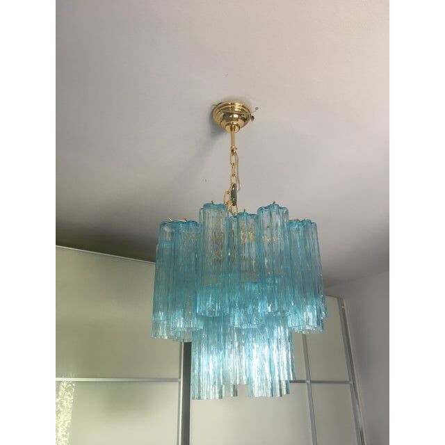 Murano style glass chandelier, set of 2 or a pair of chandeliers