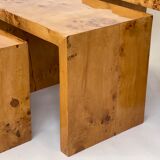 1970s burl nest tables