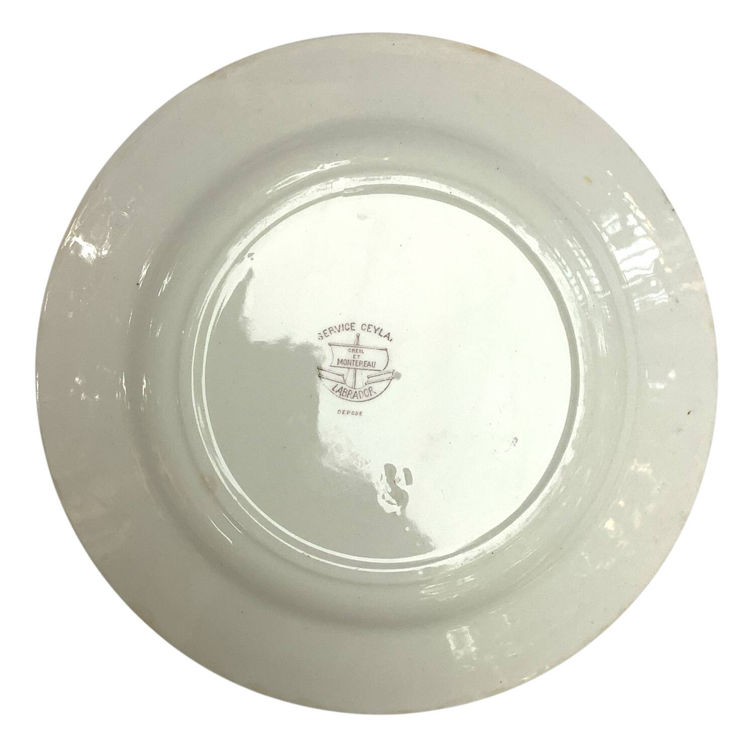 Pair of antique soup plates – Creil and Montereau, “Cevla” decor