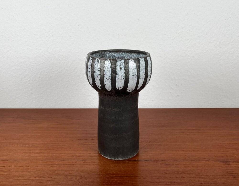 Vintage East German studio vase GDR mid-century by Erhard Goschala, 1960s.