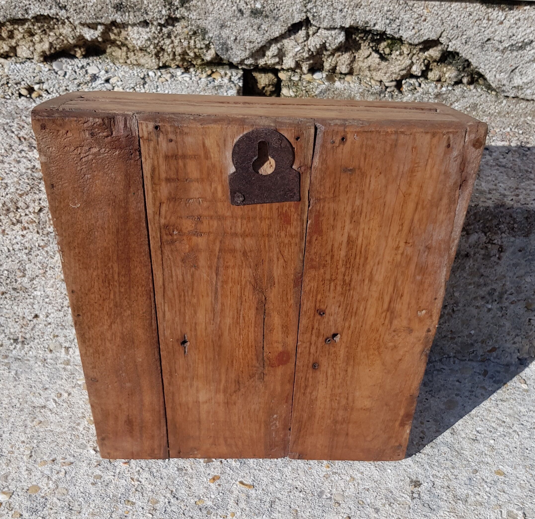 Old teak letter box