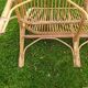 Vintage rattan basket bench