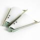 Pair of beautiful mint green Mid Century Modern perforated sheet metal wall