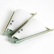 Pair of beautiful mint green Mid Century Modern perforated sheet metal wall