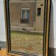 Vintage grand mirror in the 1970s style black and gold 109 x 79 cm