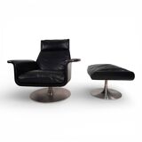 Kaufeld Siesta 62 leather lounge chair by Jacques Brule, 1960