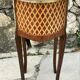 Chiffonier table or folding table in precious wood marquetry.
