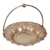 Fluted basket in copper brass