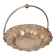 Fluted basket in copper brass