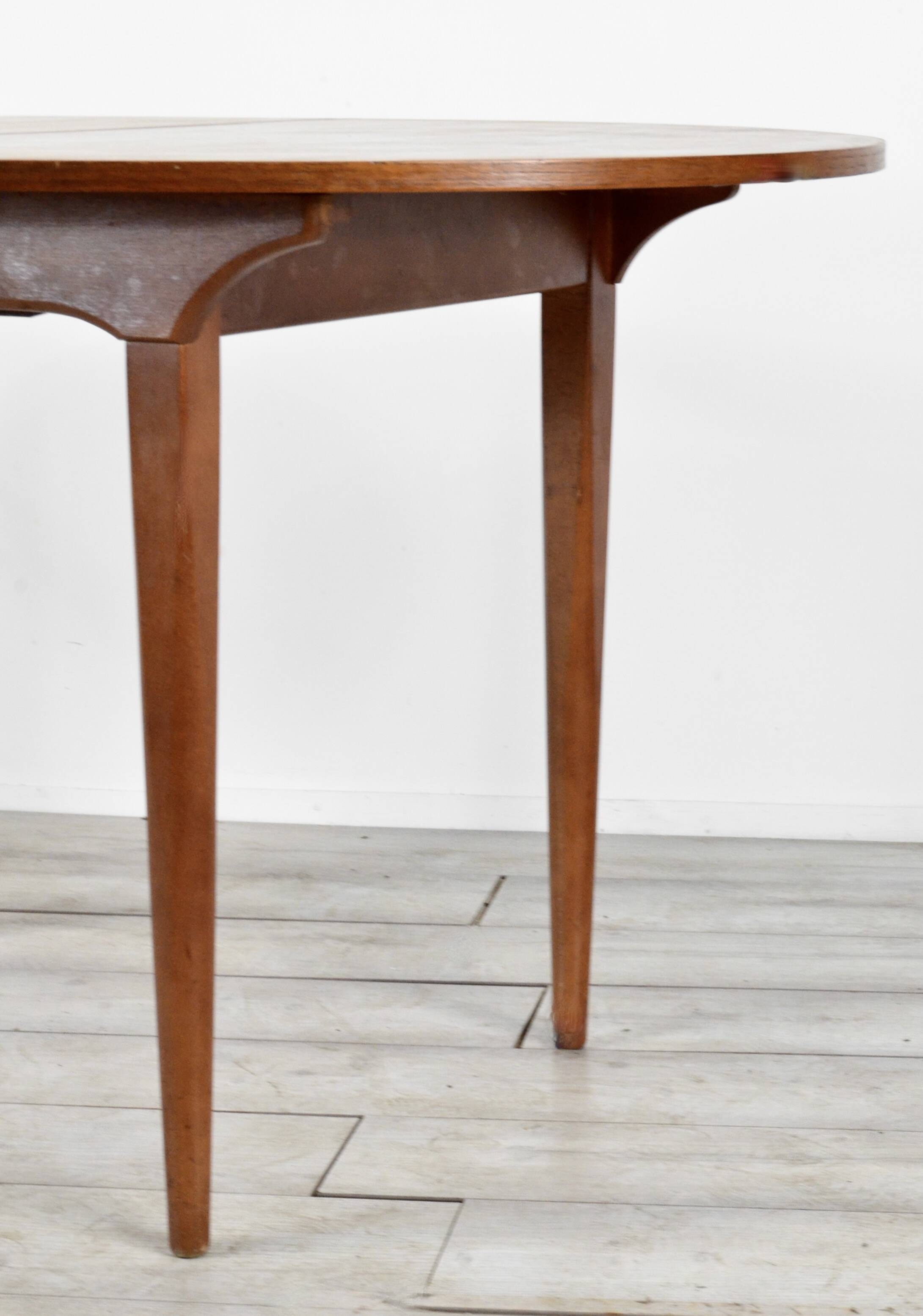 Midcentury oblong teak extending table