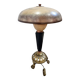 Vintage Art Deco Table Lamp – Copper, Brass & Bakelite – Mushroom Shade – 1920s
