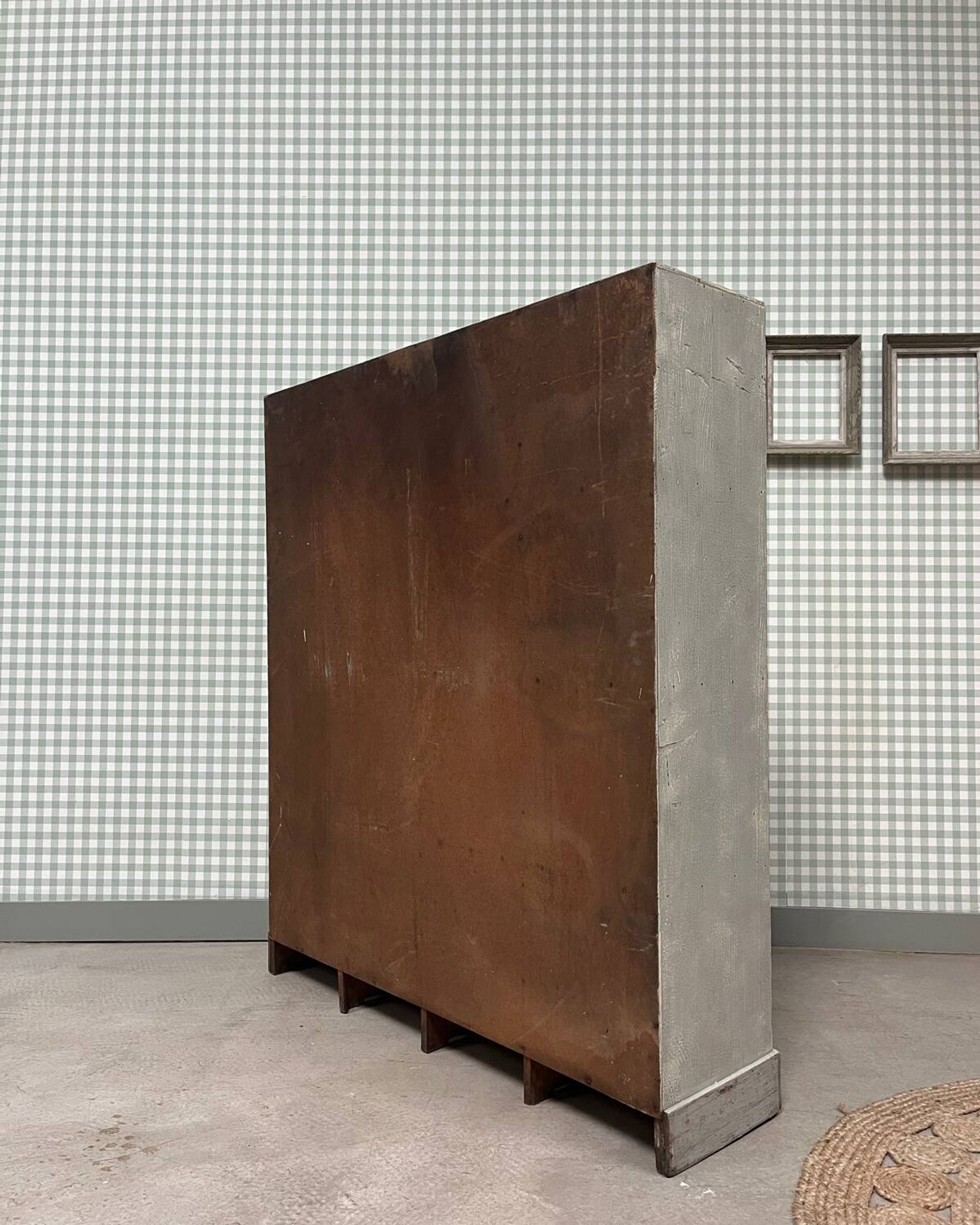 Large distressed wooden locker cabinet (renovated)
