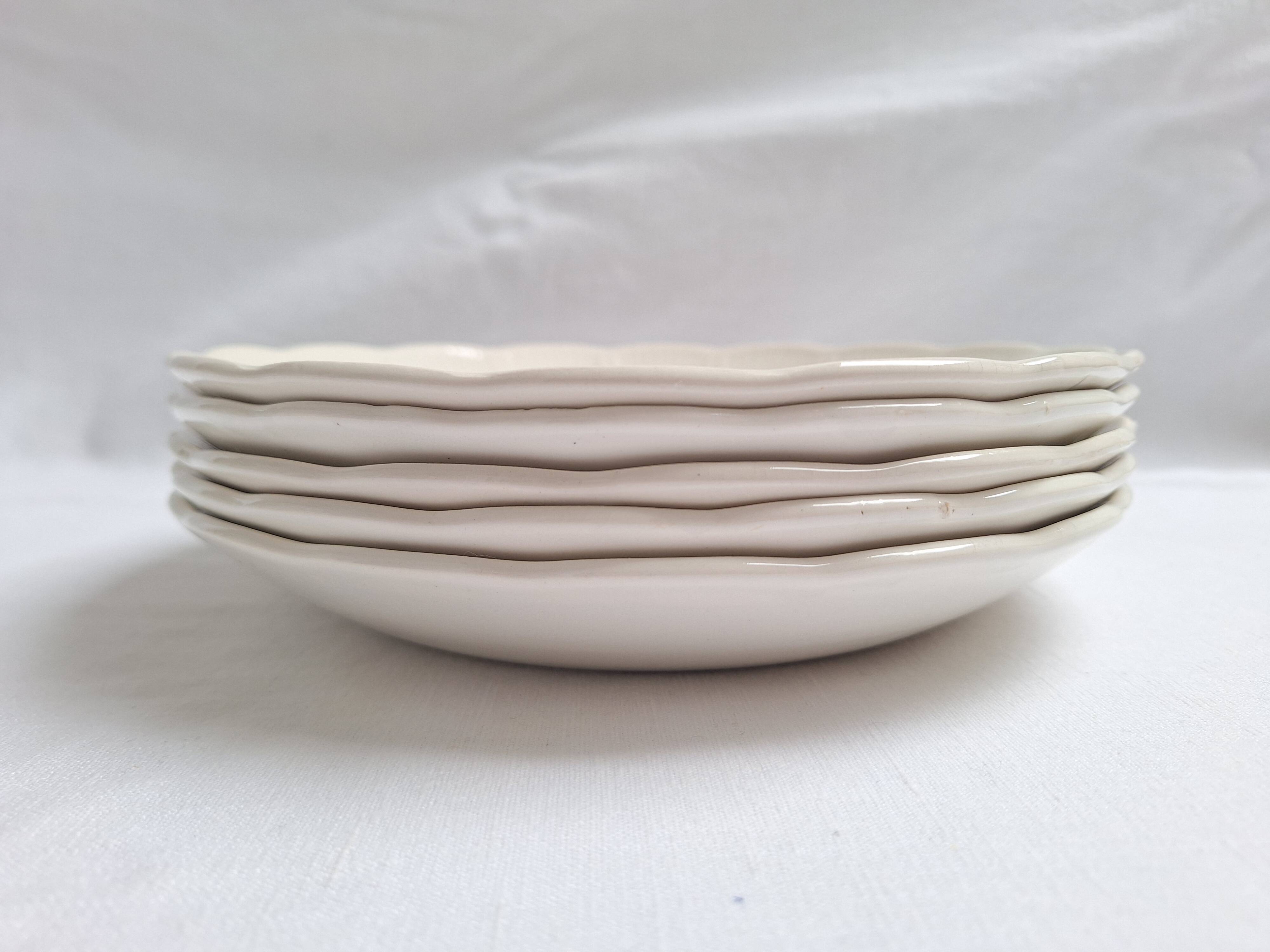 Vintage floral soup plates