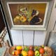 Still life signed Soulie. Oil on canvas, Montparnasse frame