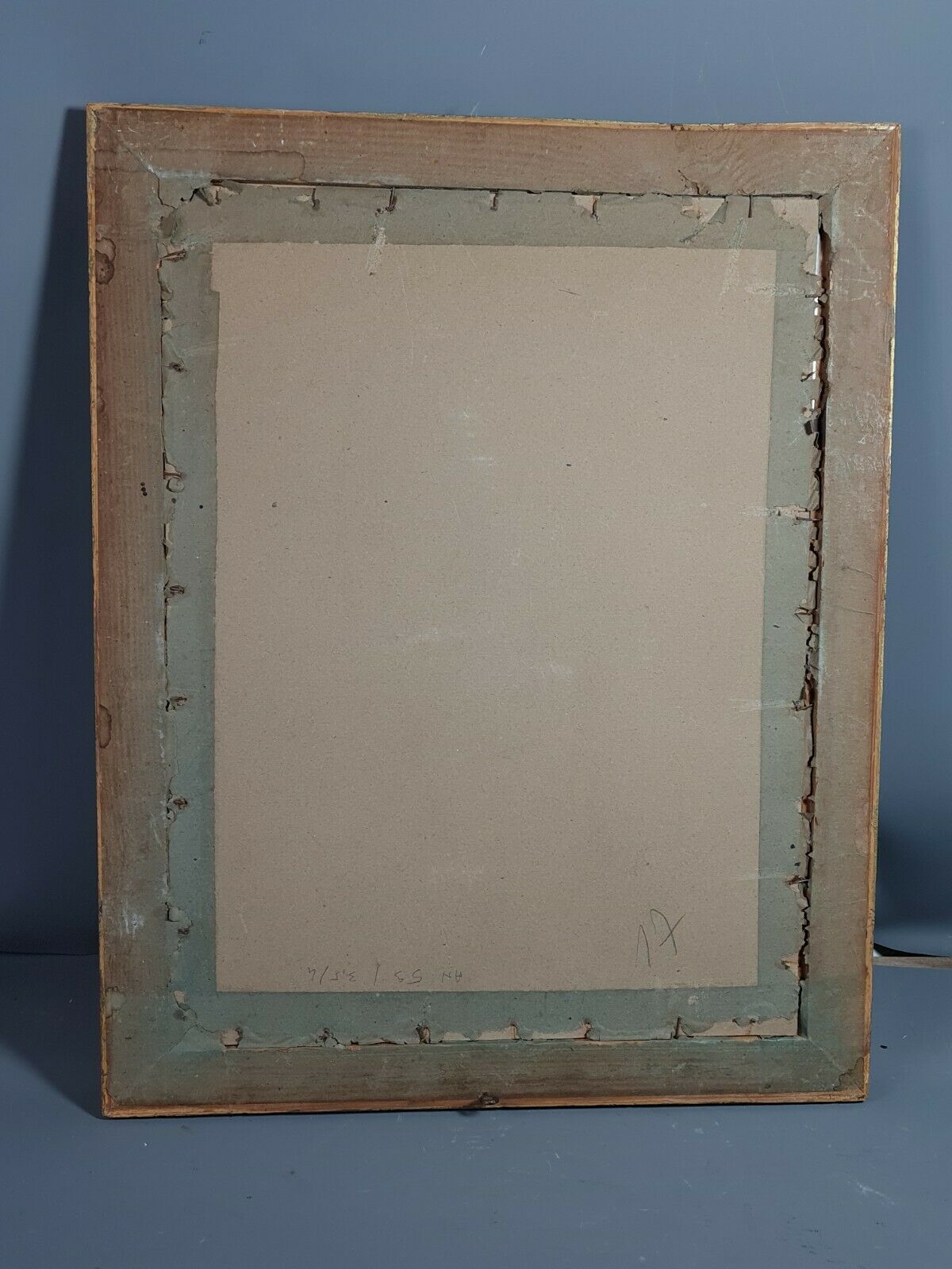 Frame wood & stucco patinated Art Nouveau 58,5x46,5 foliage 50x38,5 cm SB