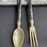 Couverts de service à salade en écrin – Art déco