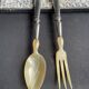 Salad serving cutlery in a box – Art Deco