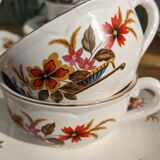 Set of six Digoin cups, Trouvère model