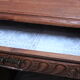 Double body late 19th century in oak and colored stained glass