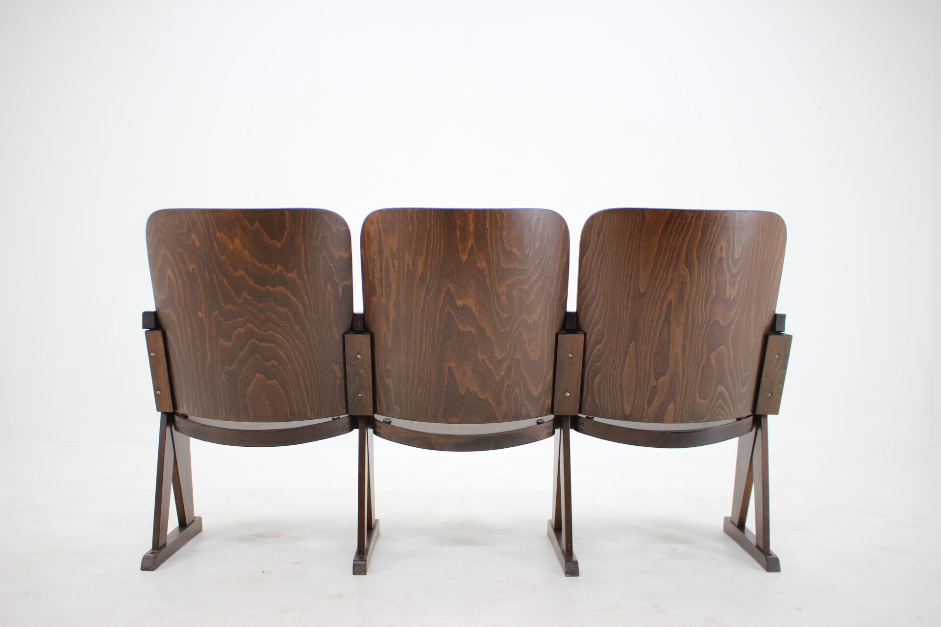 1960s cinema 3-seat bench,czechoslovakia