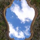 Baroque mirror in gilded wood 87x54cm
