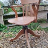 Fauteuil de bureau en bois ancien