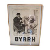 Old framed poster Byrrh