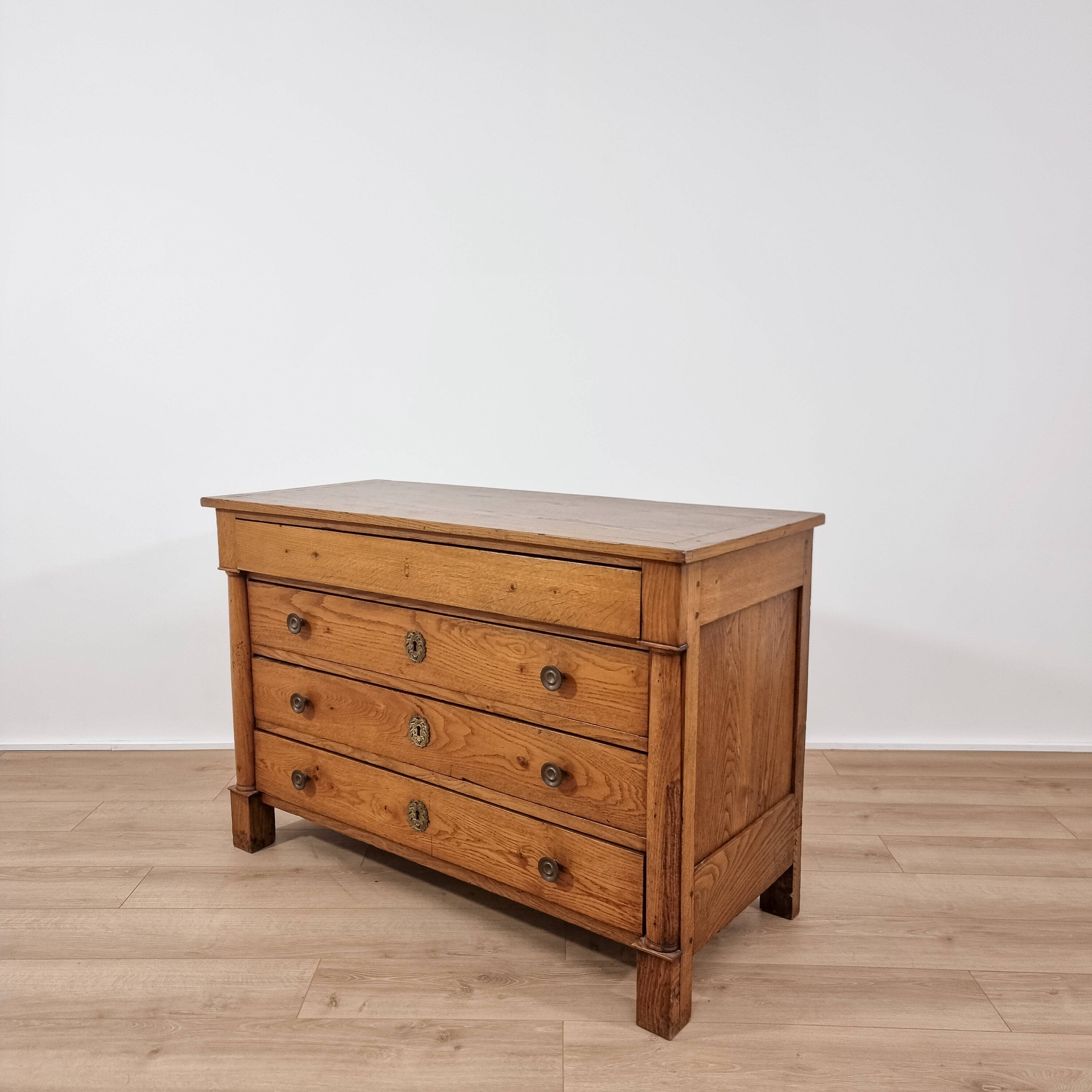 19th century solid wood chest of drawers