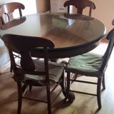 Louis Philippe table and its 4 chairs