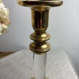 Bougeoir en laiton et lucite